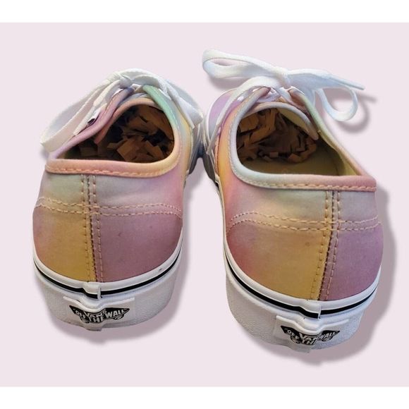 Vans Authentic Aura Shift Tie Dye Sneakers Size 7 Women's Rainbow Pastel EUC - Picture 5 of 8
